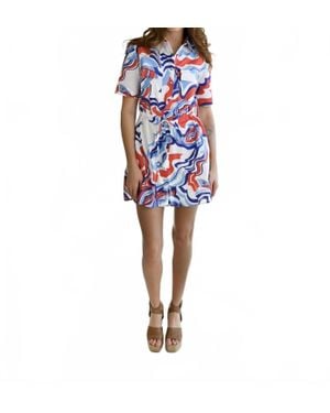 Never A Wallflower Kelli Short Dress - Blue