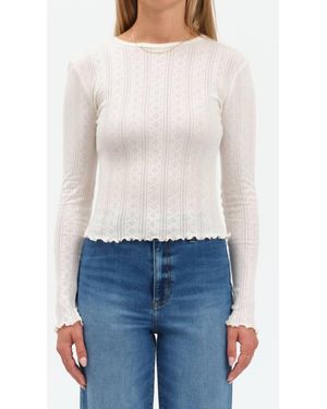 DAZE Pointelle Tee - Blue