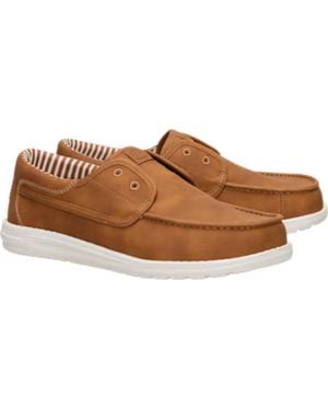 HEYDUDE Wally Cru Classic 45867-2Ol Mensbrown Moc Toe Slip-On Shoes Liq1249