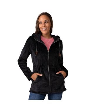 Free Country Grid Butter Pile Anorak Jacket - Black