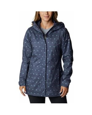 Columbia Splash A Little Ii Jacket Polka Dot Full Zip Kfc1092 - Blue