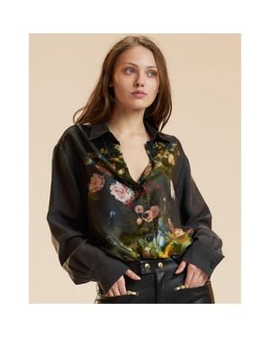 Cynthia Rowley Collectible Silk Blouse - Black