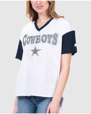 Starter First Base Short Sleeve V-Neck Tee - Blue