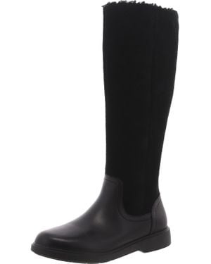 Clarks knee high wedge boots best sale