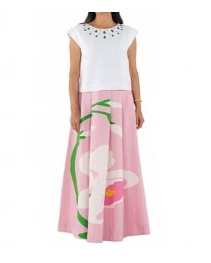 Emily Mccarthy Milly Maxi Skirt - Pink