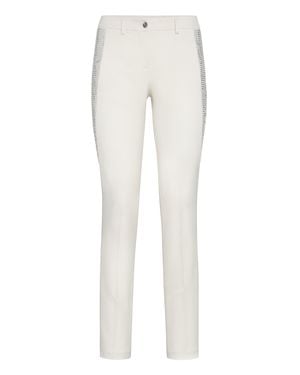 Philipp Plein Long Pants Crystal - White