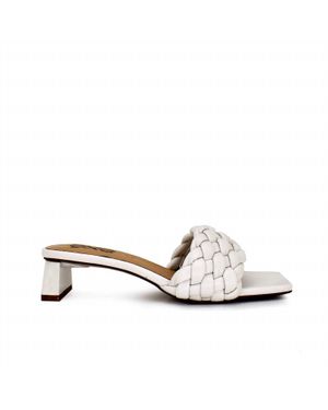 Exe' Angela Shovel Heel Sandals - White
