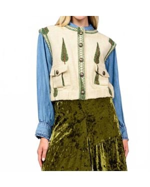 Ivy Jane Tree Print Vest - Green