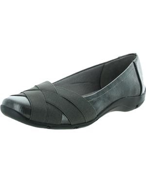 LifeStride Daisie Faux Leather Slip On Loafers - Gray