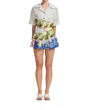 LEO LIN Josie Pocket Short - Blue