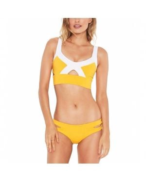 LSPACE Solid Estella Classic Bikini Bottom - Yellow