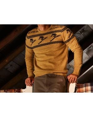 Grayers Retro Ski Crew Neck Sweater - Yellow