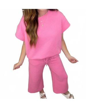 See And Be Seen Call My Jet Textured Pants - Pink