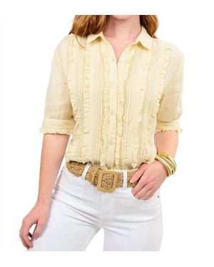 Ivy Jane Tuxedo Gauze Shirt - Natural