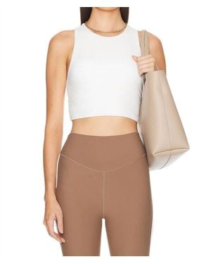 The Upside Jacinta Crop Tank Top - White