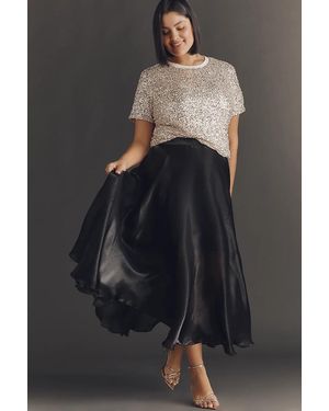 Bl-nk Marea Shine Midi Skirt - Gray