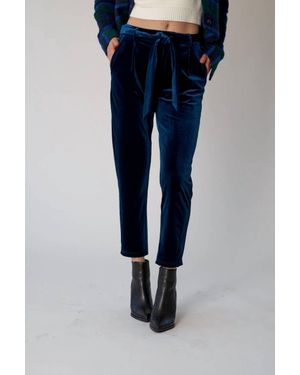 SAGE+FIG Aurora Velvet Pants - Blue
