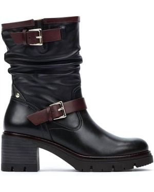 Pikolinos Soria Heeled Ankle Boots - Black