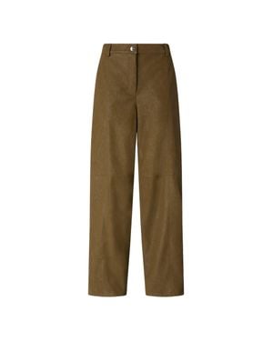 Pinko Wide-Leg Pants With Belt Loops And Fastening - Green