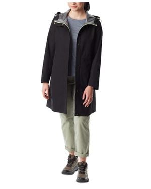 BASS OUTDOOR Anorak Jacket Snap Button Hooded Full-Zip Fts656 - Black