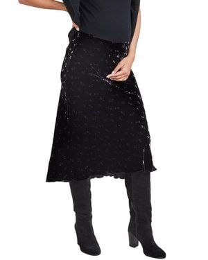 HATCH Maternity The Stella Silk-Blend Slip Skirt - Black
