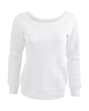 Bella Canvas Bella Ladies/ Triblend Slouchy Wideneck Sweatshirt - White