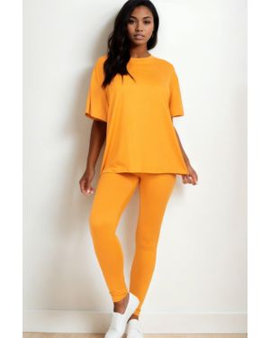 TRUEDAMES Fashnzfab Oversized T-Shirt & Leggings Set - Green