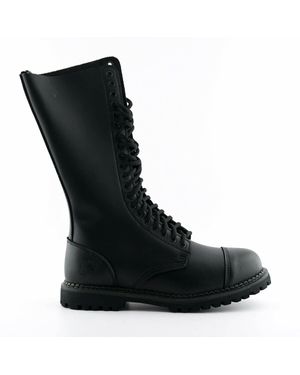 Grinders Punk Military Boots-King Cs - Black