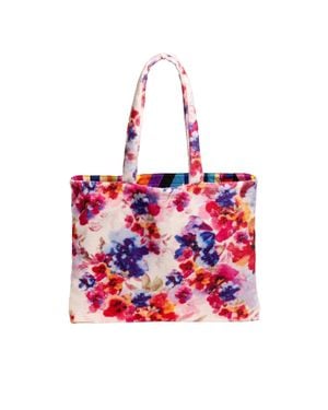 Johnny Was Summer Days Terry Beach Tote Bag - Red