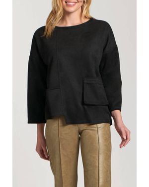 Apny Vegan Leather Pull Over - Black