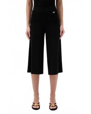 Joseph Ribkoff Cropped Wide Leg Palazzos Pants - Black