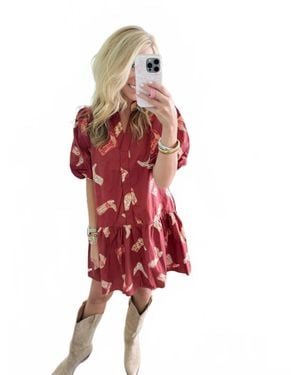 Thml Get Rowdy Dress - Red
