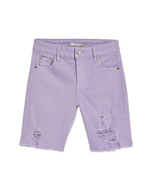 Tractr Jeans Diane Destructed Bermuda Short - Purple