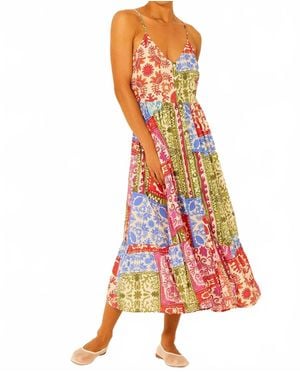 Bila77 Print Wilcox Midi Dress - White