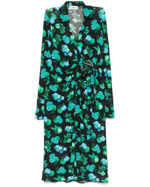 Coperni Floral Midi Dress - Green
