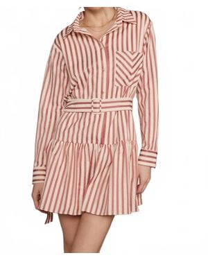 Strut & Bolt Striped Button Down Mini Dress - Pink