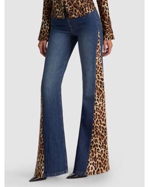 Alice + Olivia Georgetta Leopard Jean - Blue