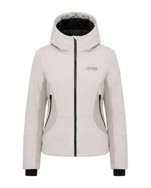 Colmar Feminine-Fit Corduroy Padded Ski Jacket - White