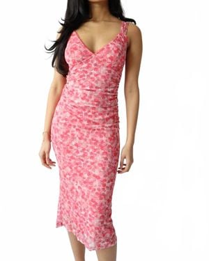 Bailey Rose Hour Mesh Midi Dress - Pink