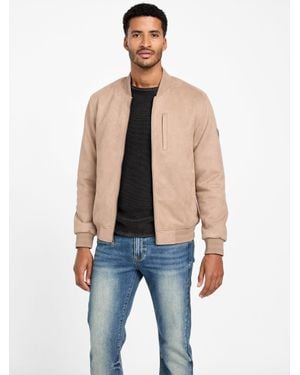 Guess Grover Faux-Suede Jacket - Blue