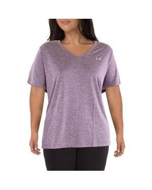 Under Armour Plus V-Neck Loose Shirts & Tops - Purple