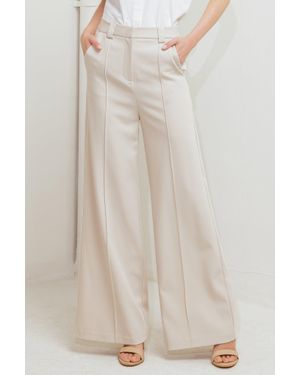 TRUEDAMES Monday Flow Woven Pants - Natural