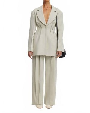Acler Edrom Cinched-Waist Jacket - Natural