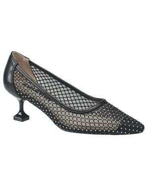 French Connection Elise Mesh And Stone Heel - Metallic