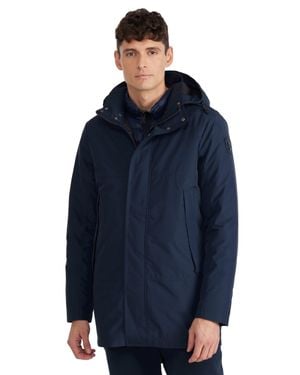 Pajar Altair Mid Length Parka With Welded Detail And Detachable Hood - Blue