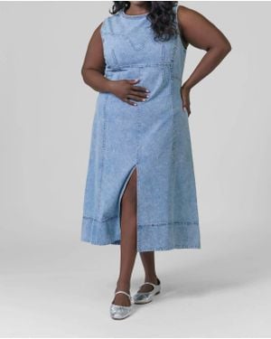 Tanya Taylor Marion Midi Dress - Blue