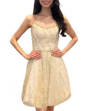 Mori Lee Short Aline Dress - Natural