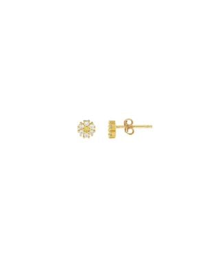 Kris Nations Wome's Daisy Crystal Stud Earrings - Metallic