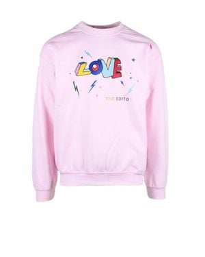 Saucony Graphic Love Print Cotton-Blend Sweatshirt - Pink