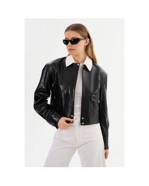 Lamarque Braylin Faux Leather Jacket - Black